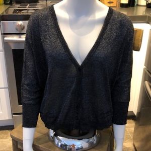 Free People Black and Silver Women’s Sweater